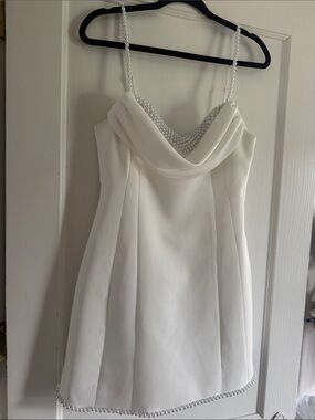 Meshki Liliane Suiting Mini Dress Ivory